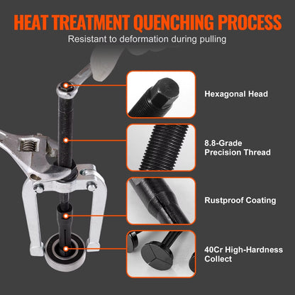 VEVOR Blind Hole Bearing Puller Set 16-In-1 Inner Bearing Race and Seal Extractor Kit, Slide Hammer Pilot Insert Inner Internal Allinoneshop-24