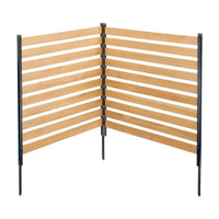 VEVOR Wood Privacy Fence, 38" W X 42" L, 2-Panel Slatted Air Conditioner Fence Screen, Pool Equipment Enclosure with Metal Stakes, Easy DIY Installation, Outdoor Trash Can Hider for Garden Decoration Allinoneshop-24