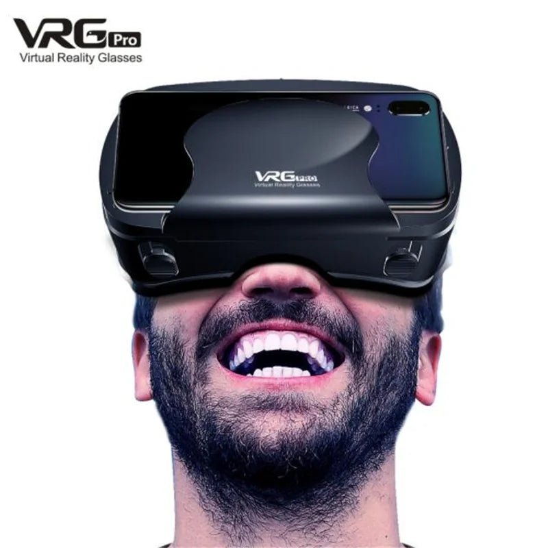 Virtual Reality VR Glasses IMAX Huge Screen HD 3D Glasses Google Cardboard Box VR Headset Helmet for 5-7" Phone,Support Gamepad Allinoneshop-24