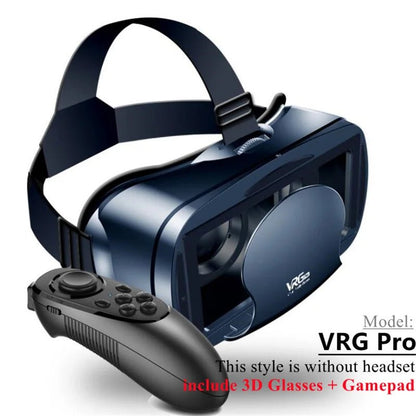 Virtual Reality VR Glasses IMAX Huge Screen HD 3D Glasses Google Cardboard Box VR Headset Helmet for 5-7" Phone,Support Gamepad Allinoneshop-24