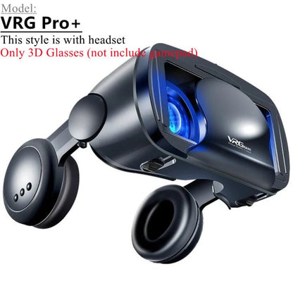 Virtual Reality VR Glasses IMAX Huge Screen HD 3D Glasses Google Cardboard Box VR Headset Helmet for 5-7" Phone,Support Gamepad Allinoneshop-24