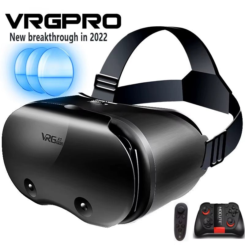 Vrgpro X7 3D Helmet VR Glasses 3D Glasses Virtual Reality Glasses VR Headset for Google Cardboard 5-7' Mobile with Original Box Allinoneshop-24