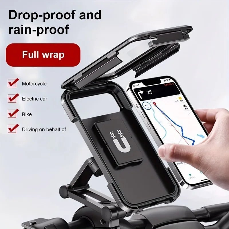 Waterproof Motorcycle Bike Mobile Phone Holder Universal Bicycle GPS 360°Swivel Phone Mount Allinoneshop-24