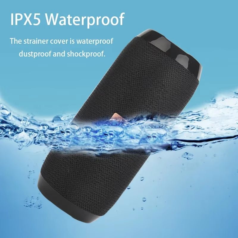 Waterproof Portable Bluetooth-Compatible Speaker Wireless Column Sound Subwoofer Music Center System Loudspeaker AUX FM Radio Allinoneshop-24