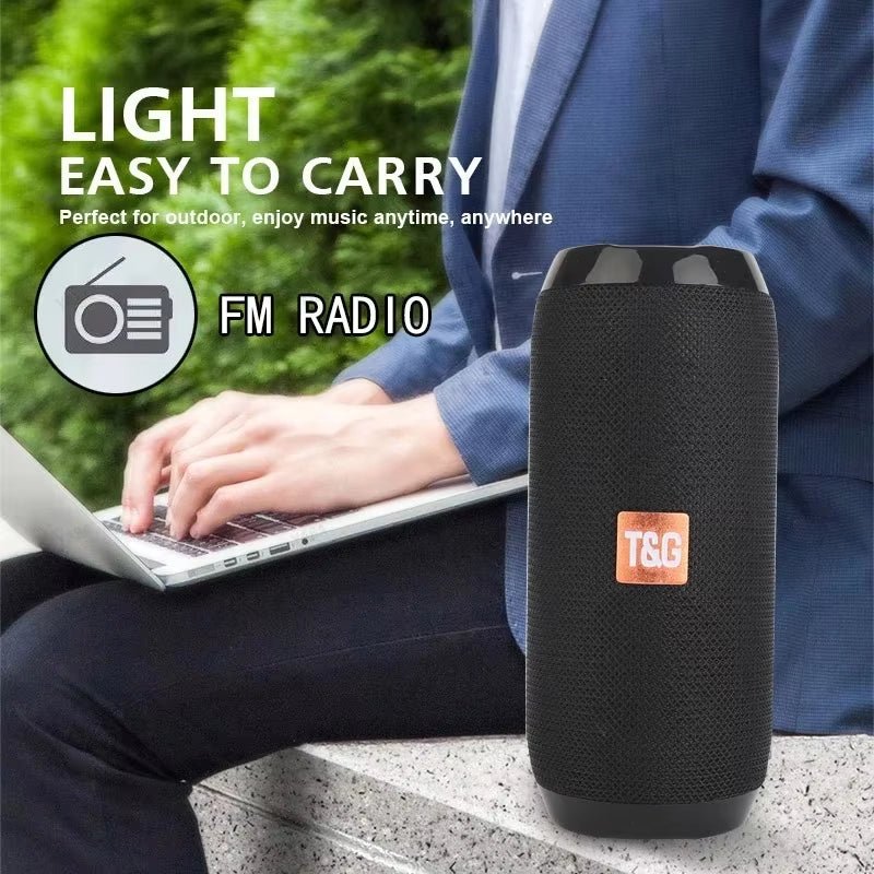 Waterproof Portable Bluetooth-Compatible Speaker Wireless Column Sound Subwoofer Music Center System Loudspeaker AUX FM Radio Allinoneshop-24