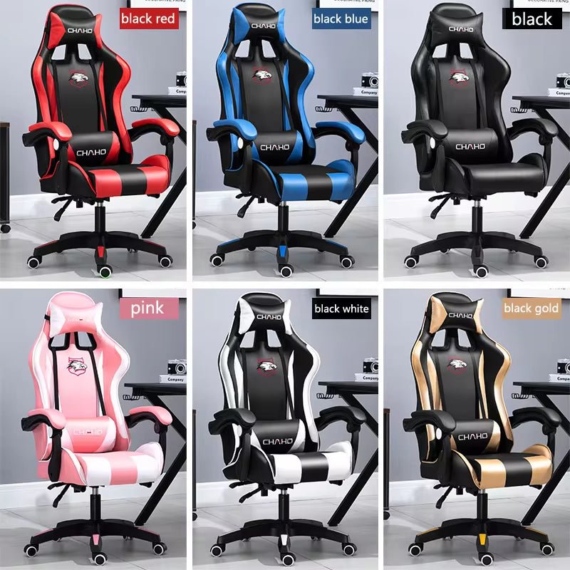 WCG Gaming Chair Computer Chair High-Quality Gaming Chair Leather Internet LOL Internet Cafe Racing Chair Office Chair Gamer New Allinoneshop-24