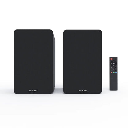 Wooden Bookshelf Speakers Audiophile Grade Hifi Home Theater Surround Sound Active Home Theater 120W Top-Notch Sound Quality 2.0 Allinoneshop-24