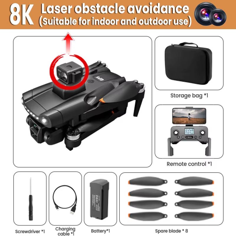 Xiaomi Mijia V198GPS Drone 4K Profesional FPV Brushless Laser Obstacle Avoidance Aerial Optical Foldable Quadcopter Mini 8K Dron Allinoneshop-24