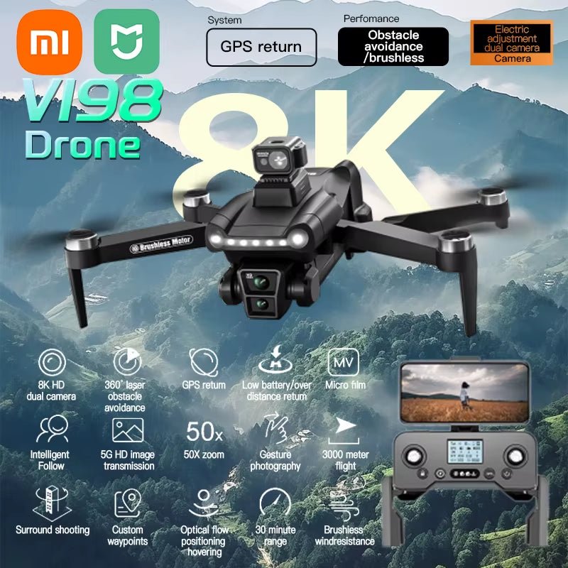 Xiaomi MIJIA V198GPS Drone 5G GPS Professional 8K HD Aerial Photography Dual Camera Laser Obstacle Avoidanc Brushless Quadrotor Allinoneshop-24