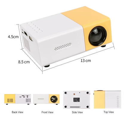 YG300 Mini Projector LED Portable Beamer Compatible with HDMI USB Support 1080P Video Projetor Kids Gift Allinoneshop-24