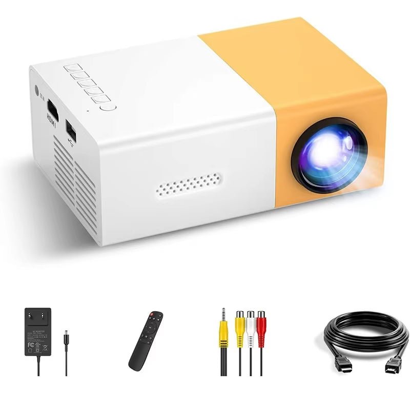 YG300 Mini Projector LED Portable Beamer Compatible with HDMI USB Support 1080P Video Projetor Kids Gift Allinoneshop-24