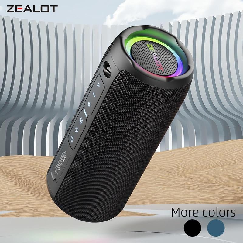 ZEALOT S49Pro Wireless Portable Speaker, 20W High Power Long Endurance Waterproof Speaker with RGB Light Effect, Rechargeable Speaker, High Power Speaker, Bluetooth-Compatible Speaker for Indoor, Outdoor, Hiking, Camping Allinoneshop-24